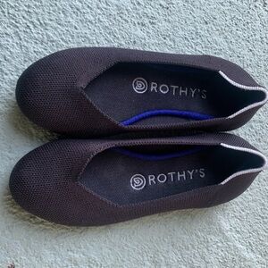 Rothys The Flat Black Halo Womens Size 7 Ballet Round Toe Retired